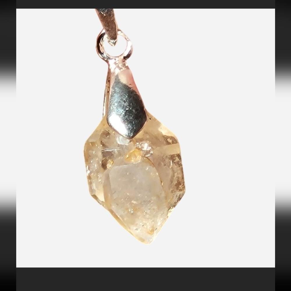 6.55ctw Natural Herkimer Diamond Crystal Pendant One of a kind - New
